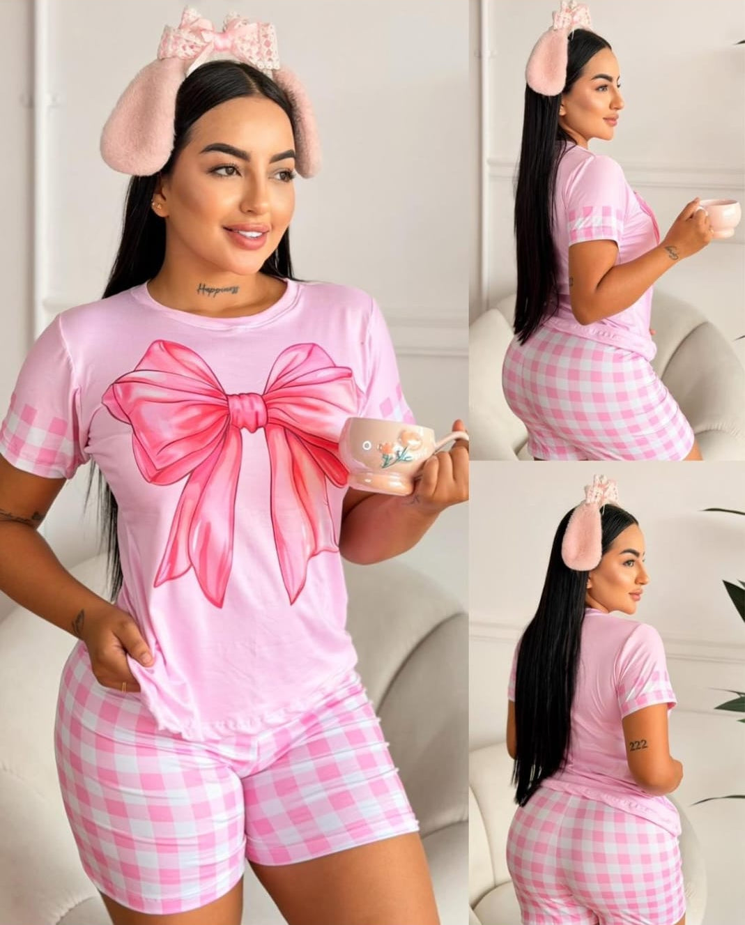 Pijama de manga corta con short